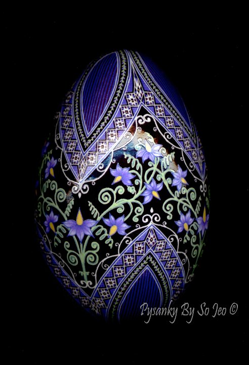 Nightshade - Solanum dulcamara Ukrainian Easter Egg Pysanky By So Jeo